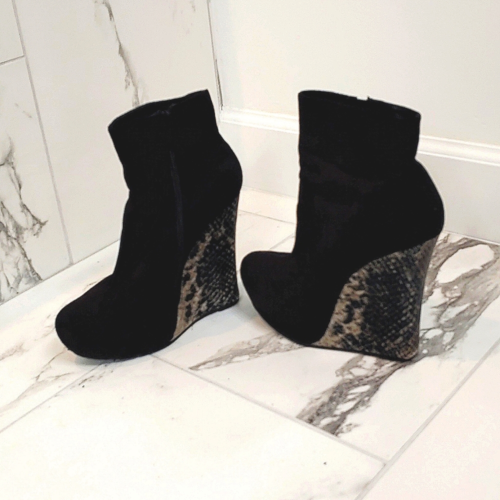Luchiny stylish 5 inch heel boots with hidden 1 inch platform for comfort size 8